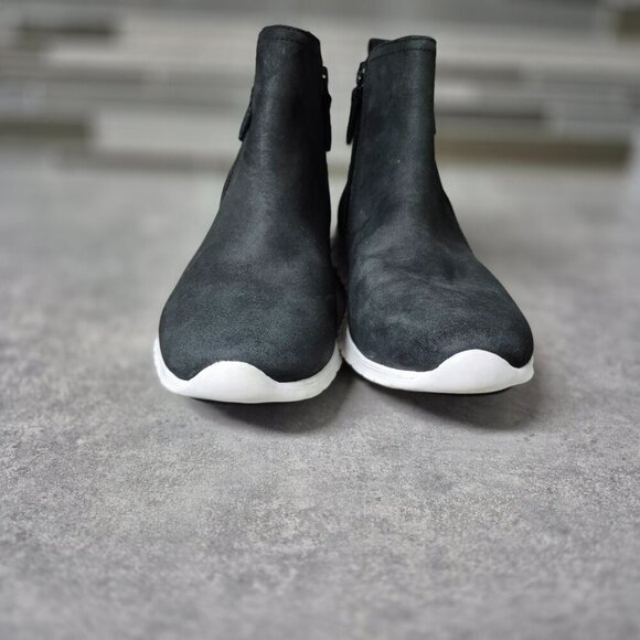 6.5 Cole Haan ZeroGrand Black Nubuck Waterproof Ankle Boots - Picture 4 of 13